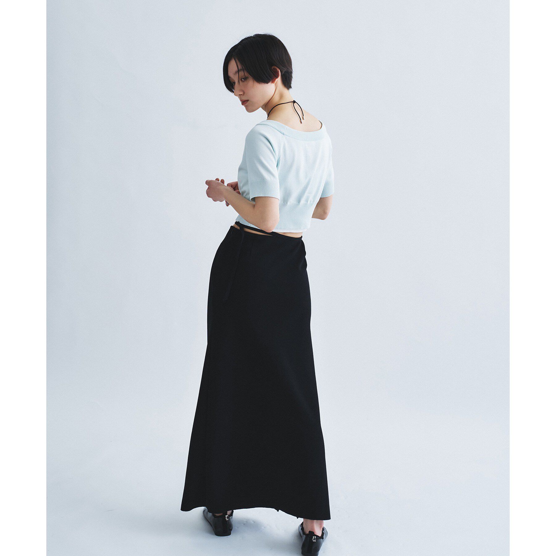 CODE A「design knit short cardigan」|カーディガン|