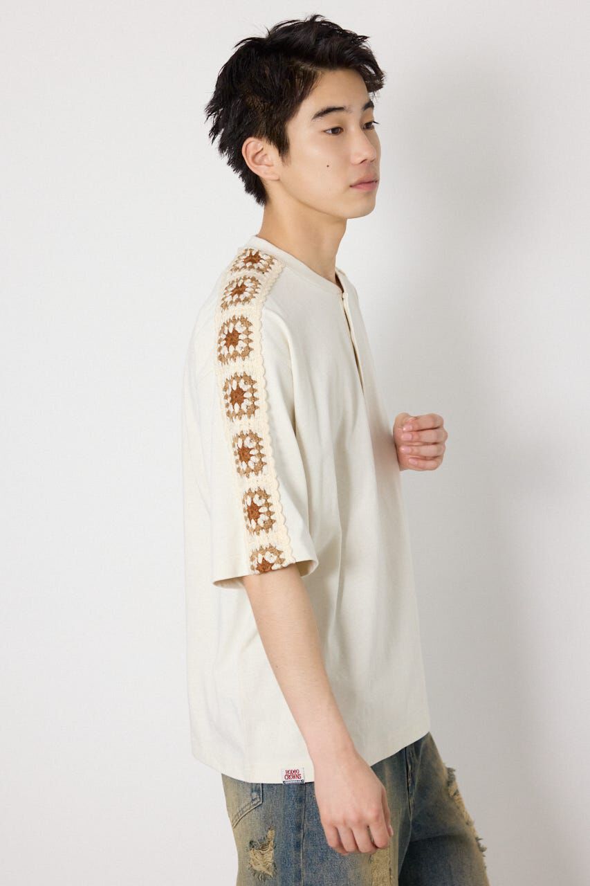 RODEO CROWNS「クロシェラインヘンリーTシャツ」|Tシャツ・カットソー|