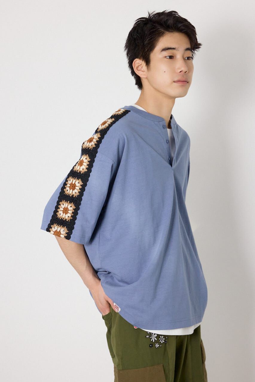 RODEO CROWNS「クロシェラインヘンリーTシャツ」|Tシャツ・カットソー|