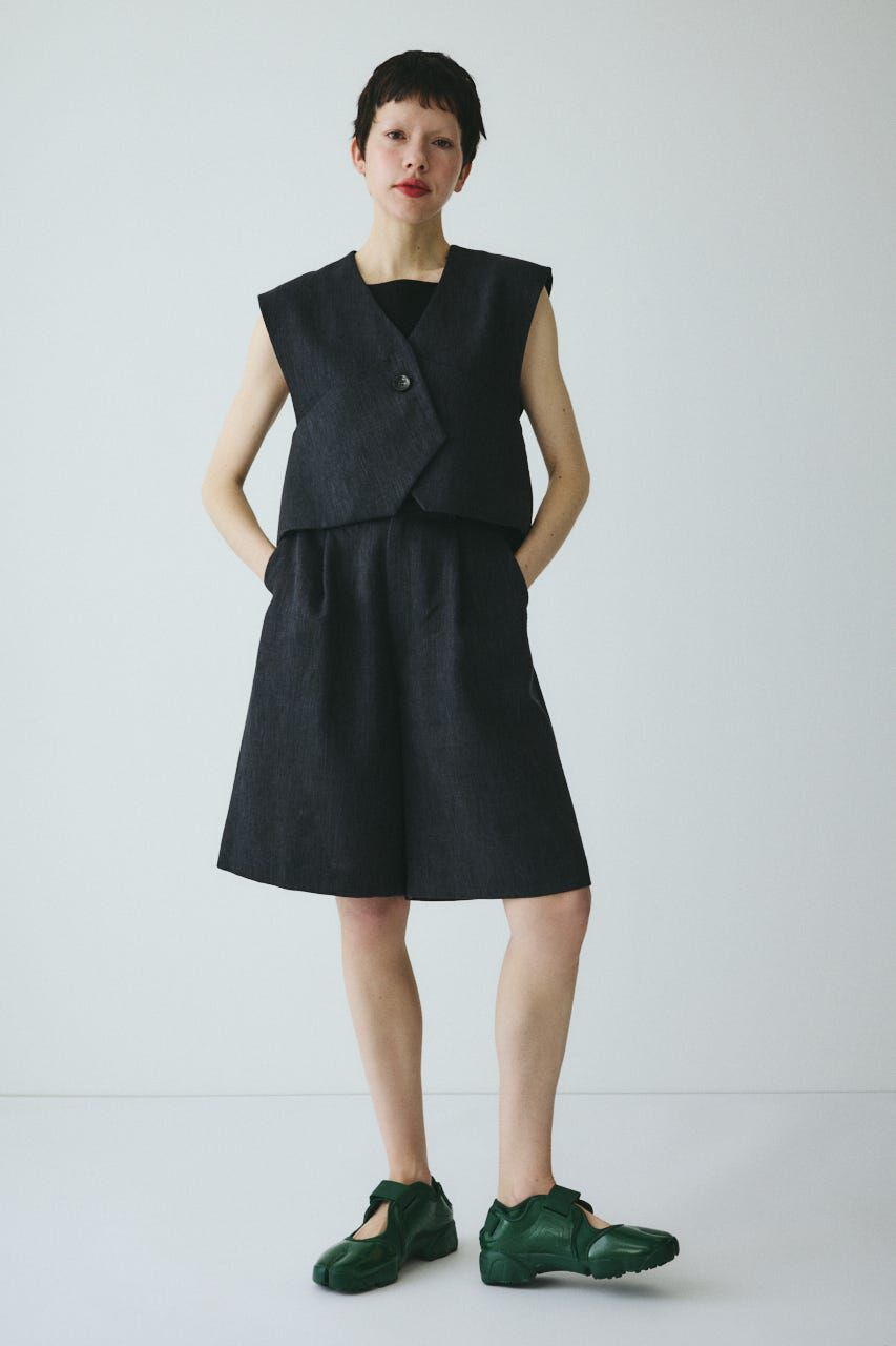 HeRIN.CYE「Tweed butcher vest」|ダウンベスト・ベスト|