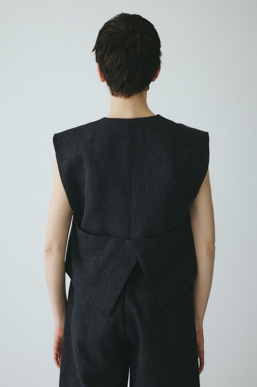 HeRIN.CYE「Tweed butcher vest」|ダウンベスト・ベスト|
