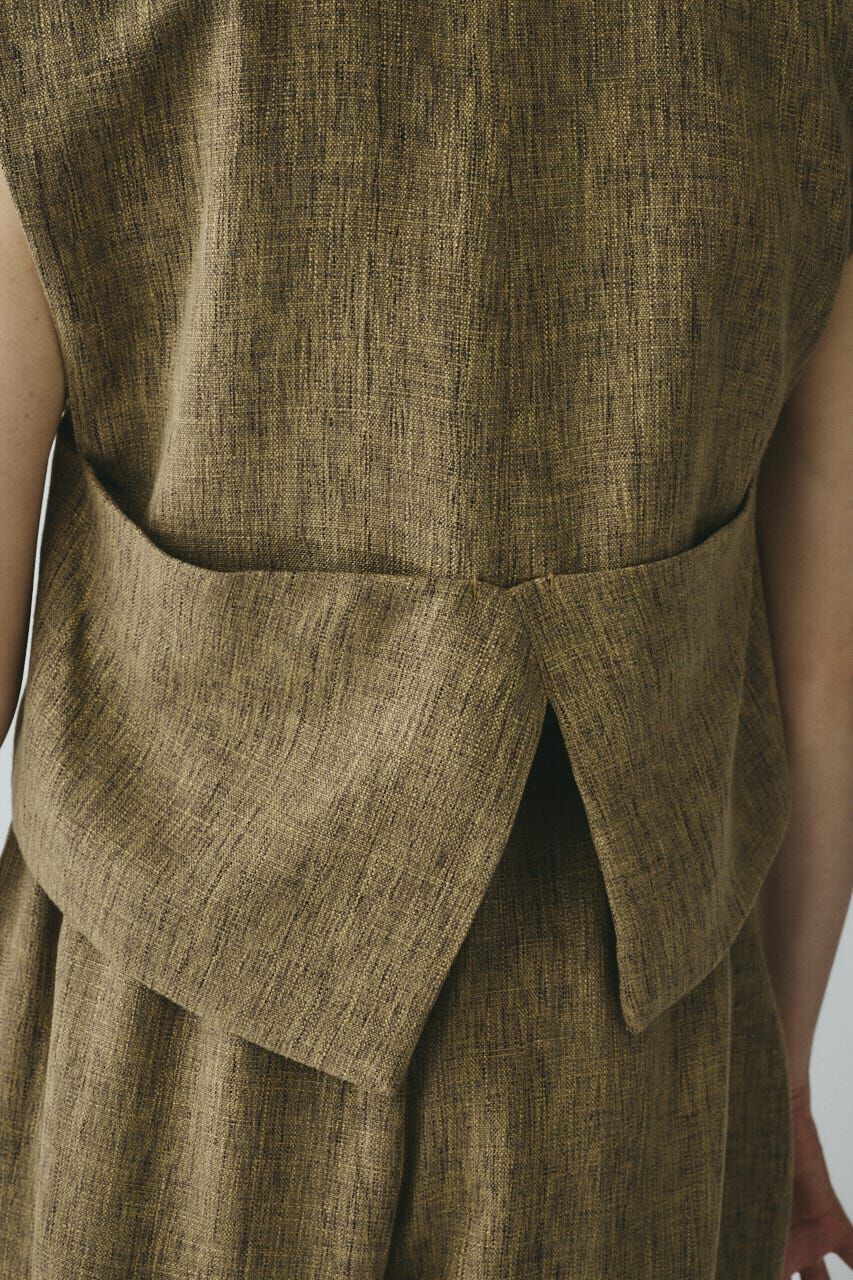 HeRIN.CYE「Tweed butcher vest」|ダウンベスト・ベスト|