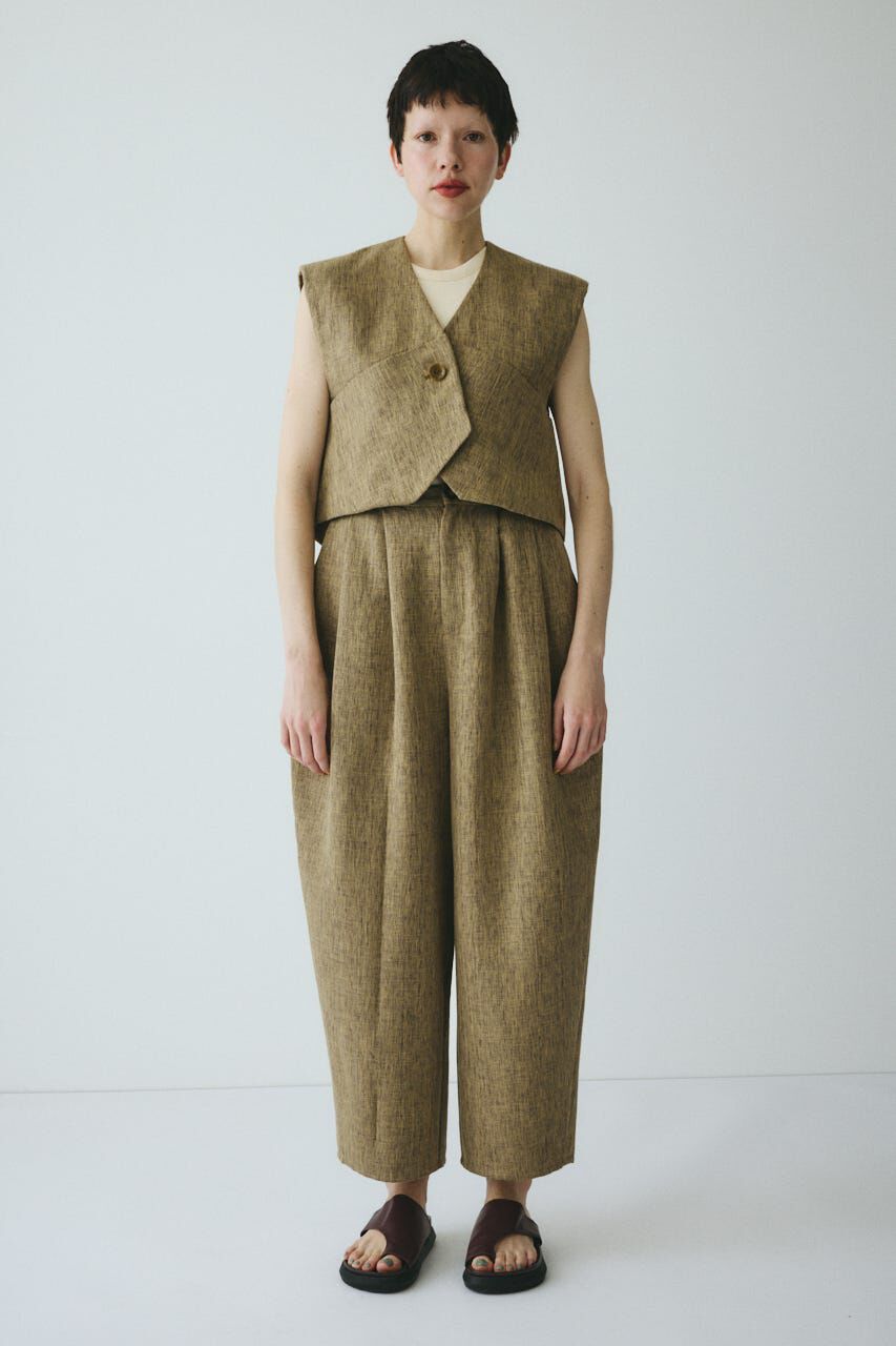 HeRIN.CYE「Tweed butcher vest」|ダウンベスト・ベスト|