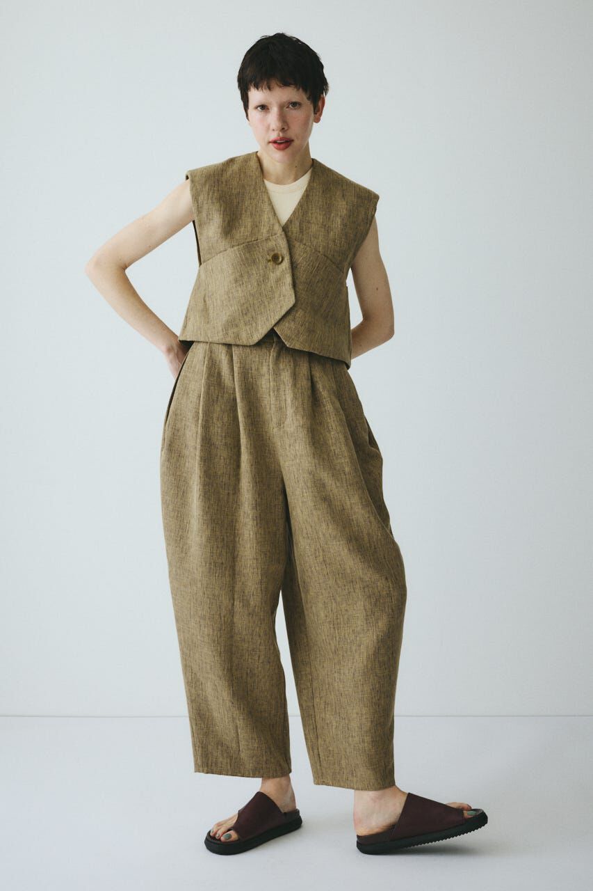 HeRIN.CYE「Tweed butcher vest」|ダウンベスト・ベスト|
