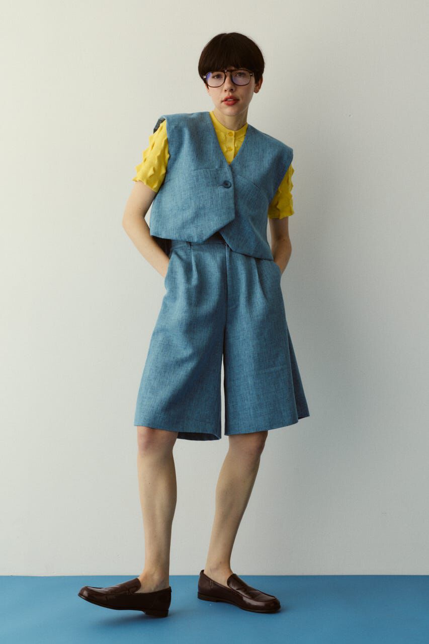 HeRIN.CYE「Tweed butcher vest」|ダウンベスト・ベスト|