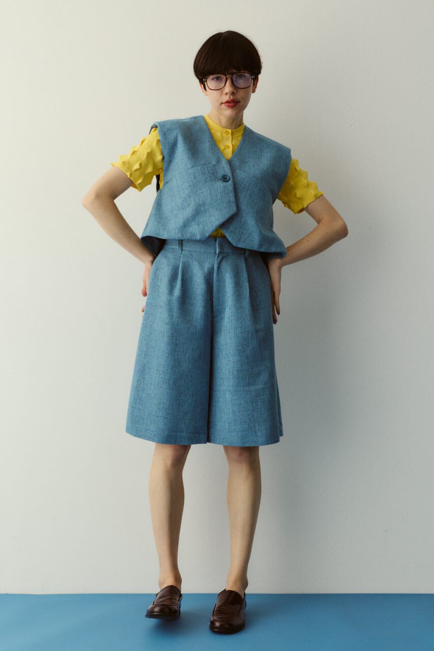 HeRIN.CYE「Tweed butcher vest」|ダウンベスト・ベスト|