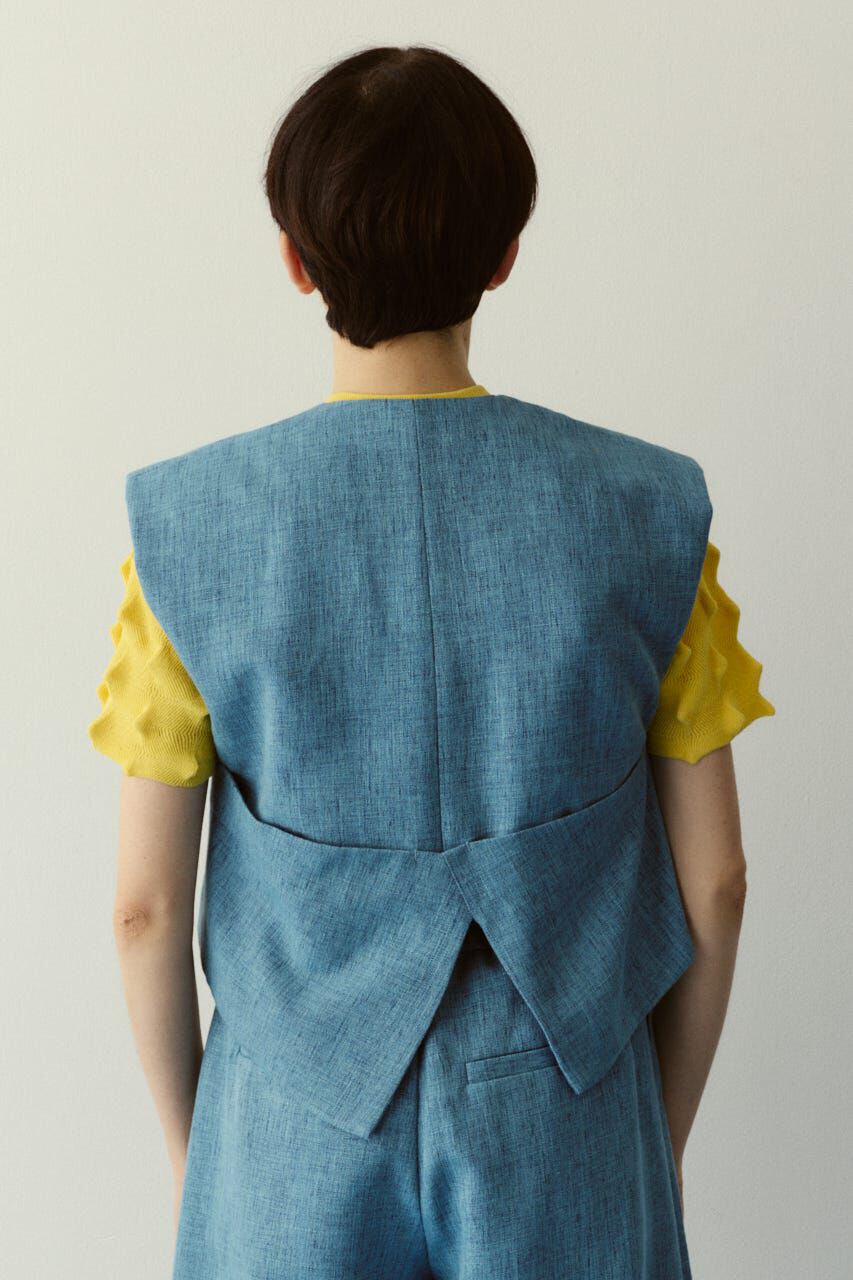 HeRIN.CYE「Tweed butcher vest」|ダウンベスト・ベスト|