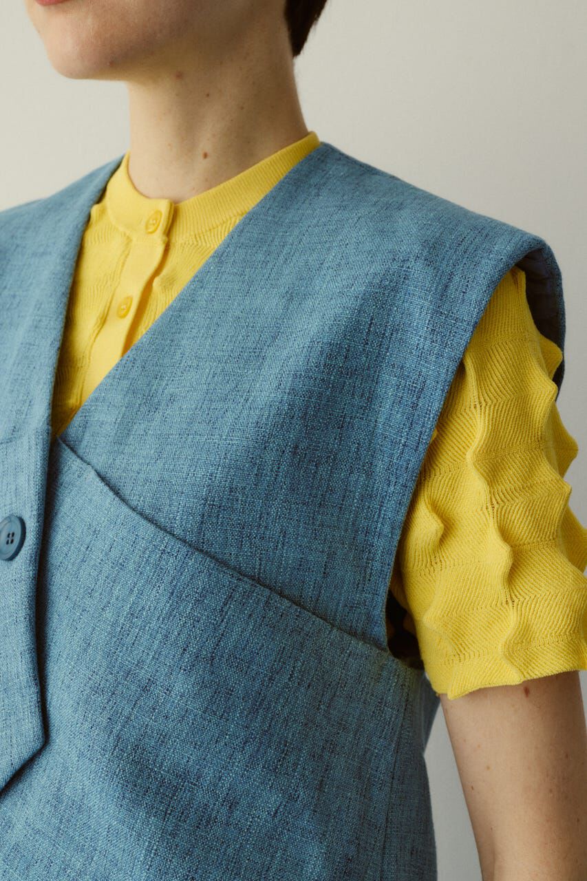 HeRIN.CYE「Tweed butcher vest」|ダウンベスト・ベスト|