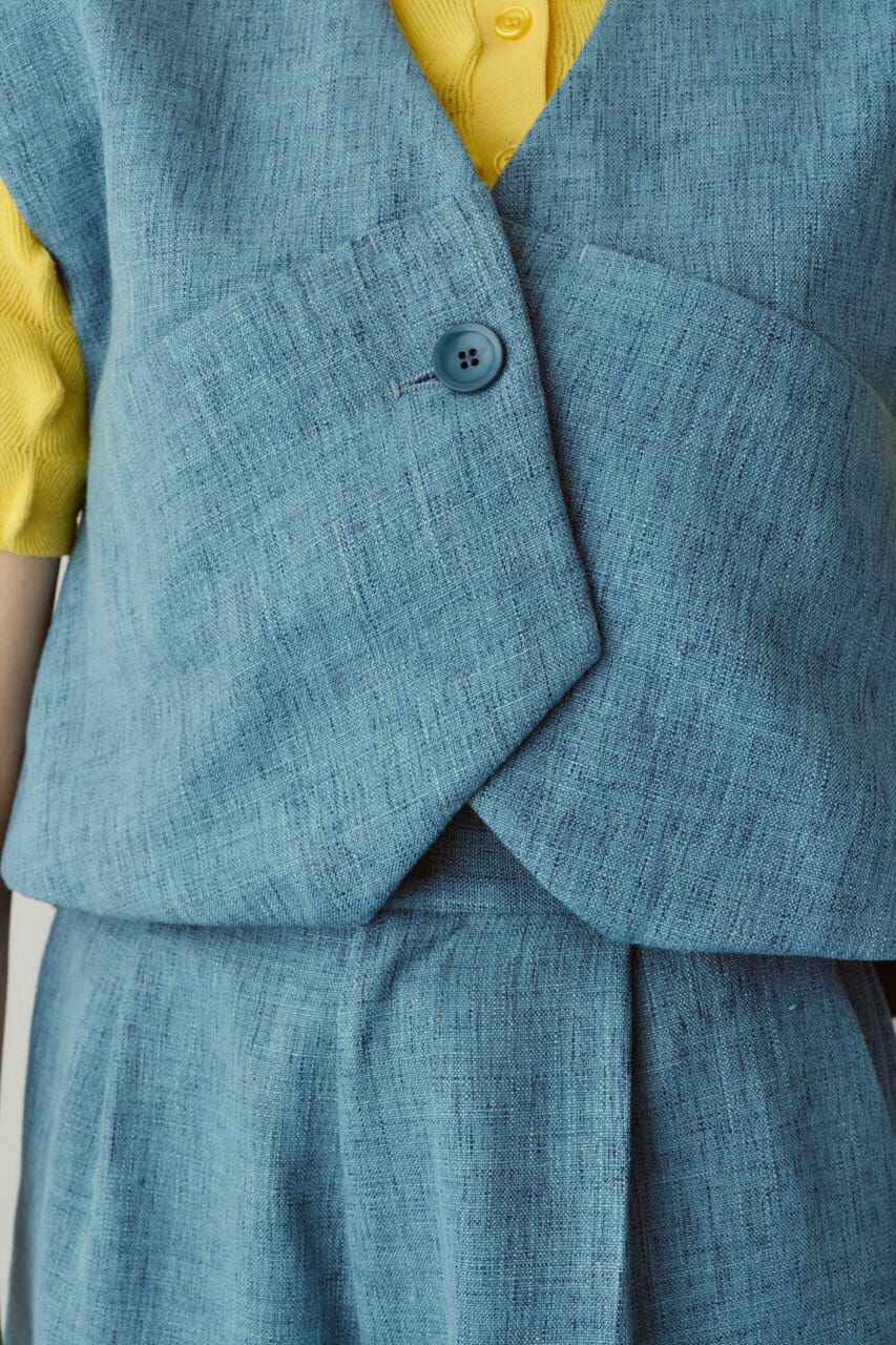 HeRIN.CYE「Tweed butcher vest」|ダウンベスト・ベスト|