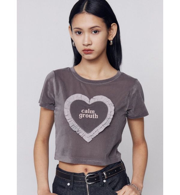 EMODA「ハートフリルロゴTシャツ」|Tシャツ・カットソー|