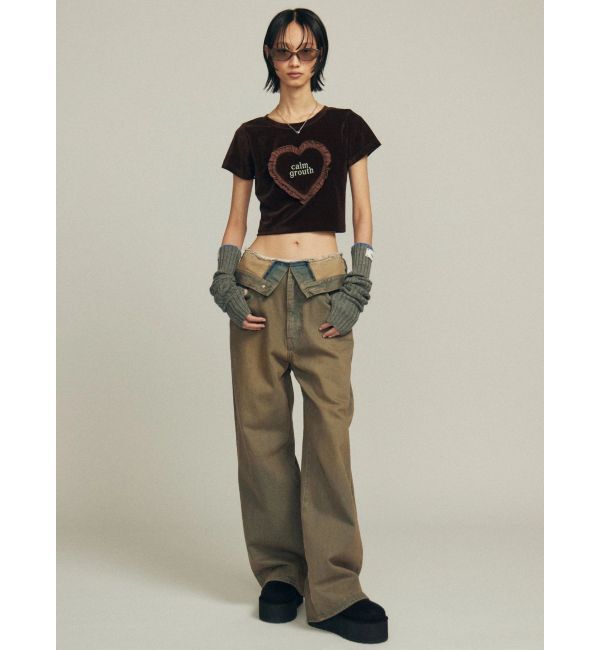 EMODA「ハートフリルロゴTシャツ」|Tシャツ・カットソー|
