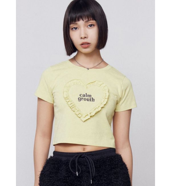EMODA「ハートフリルロゴTシャツ」|Tシャツ・カットソー|