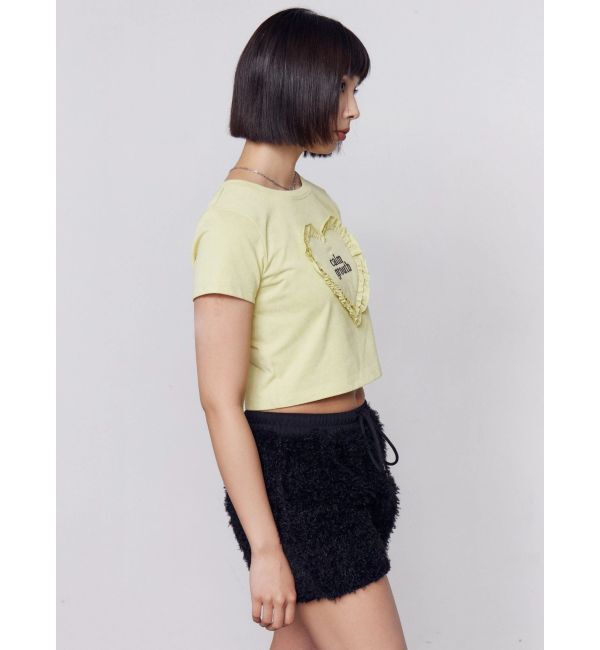 EMODA「ハートフリルロゴTシャツ」|Tシャツ・カットソー|