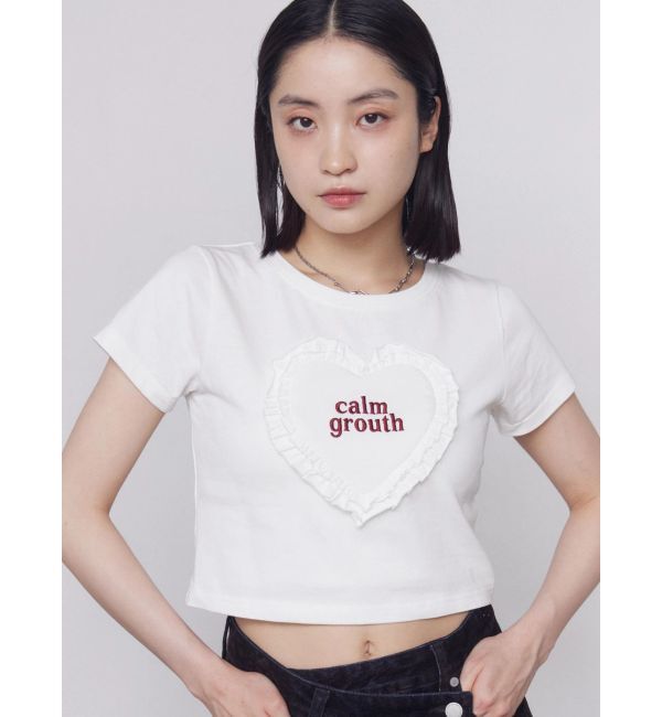EMODA「ハートフリルロゴTシャツ」|Tシャツ・カットソー|