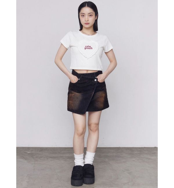 EMODA「ハートフリルロゴTシャツ」|Tシャツ・カットソー|