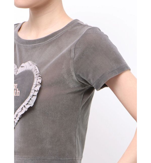 EMODA「ハートフリルロゴTシャツ」|Tシャツ・カットソー|