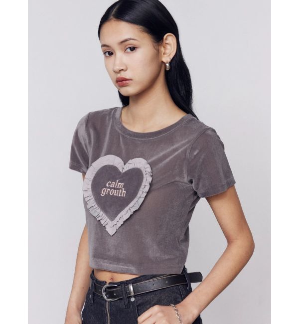 EMODA「ハートフリルロゴTシャツ」|Tシャツ・カットソー|