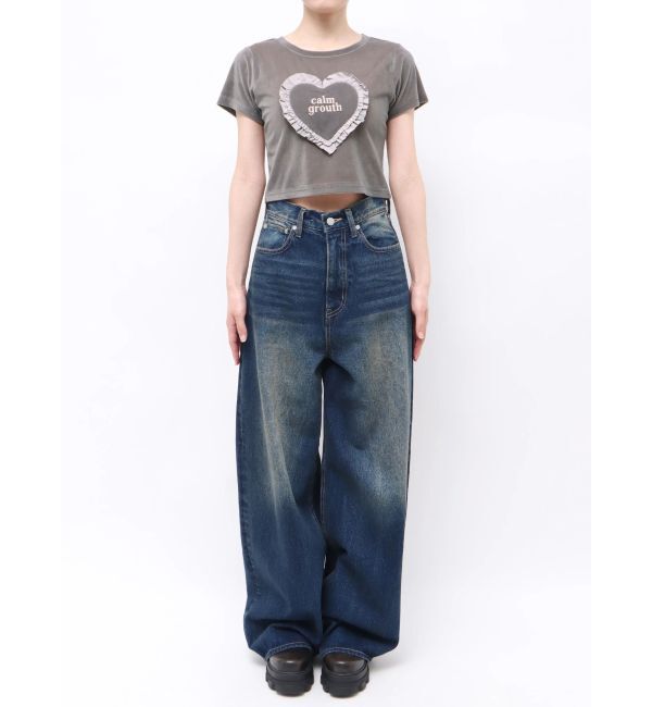 EMODA「ハートフリルロゴTシャツ」|Tシャツ・カットソー|