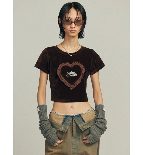 EMODA「ハートフリルロゴTシャツ」|Tシャツ・カットソー|