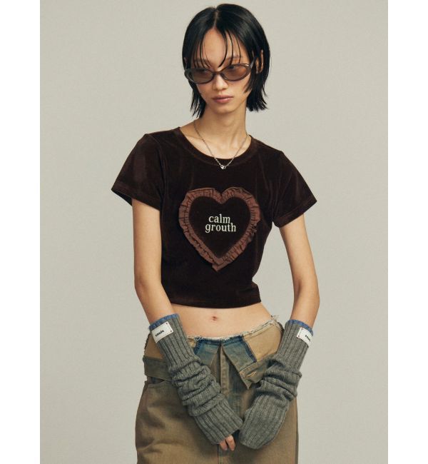 EMODA「ハートフリルロゴTシャツ」|Tシャツ・カットソー|