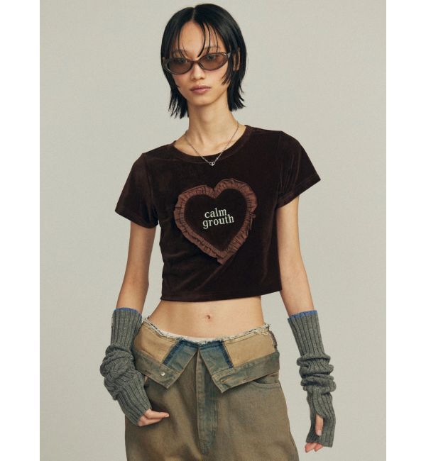 EMODA「ハートフリルロゴTシャツ」|Tシャツ・カットソー|