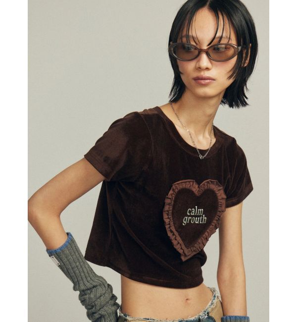 EMODA「ハートフリルロゴTシャツ」|Tシャツ・カットソー|