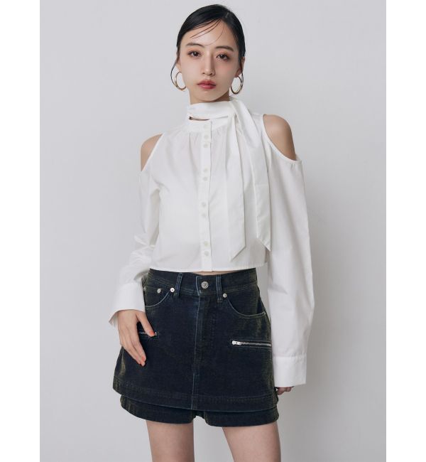 MURUA「カラーモールデニムミニスカート【セットアップ着用可】」|スカート|