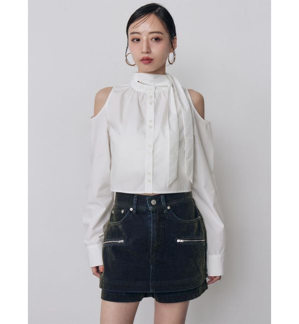 MURUA「カラーモールデニムミニスカート【セットアップ着用可】」|スカート|
