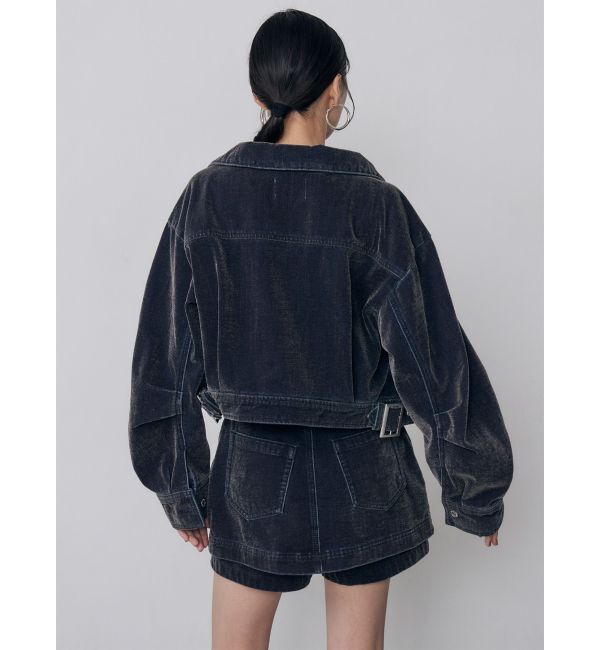 MURUA「カラーモールデニムミニスカート【セットアップ着用可】」|スカート|
