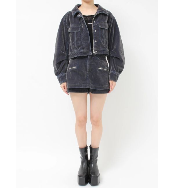 MURUA「カラーモールデニムミニスカート【セットアップ着用可】」|スカート|