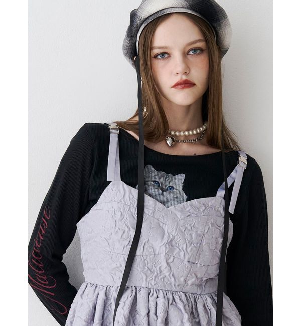 jouetie「キャットロゴワッフルロンT」|Tシャツ・カットソー|