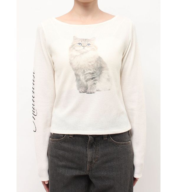 jouetie「キャットロゴワッフルロンT」|Tシャツ・カットソー|