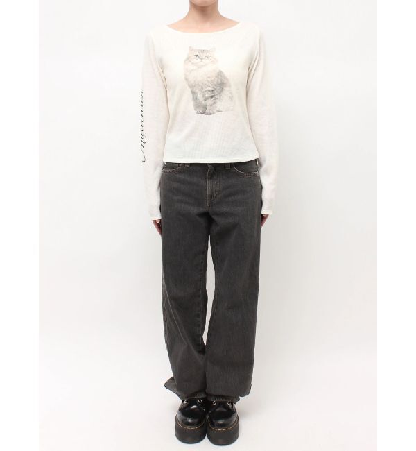jouetie「キャットロゴワッフルロンT」|Tシャツ・カットソー|