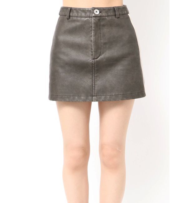 GYDA「GGラインFake Leatherスカートライクショートパンツ」|スカート|