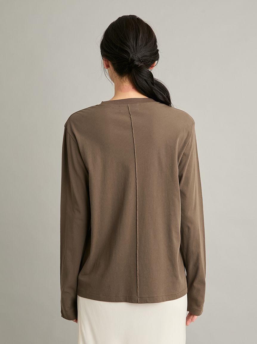 Mila Owen「強撚天竺シアー長袖カットソー」|Tシャツ・カットソー|