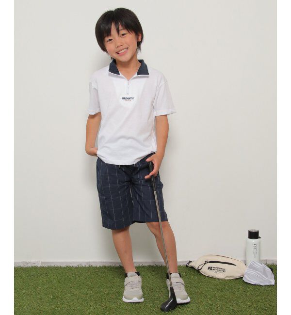 ikka kids「襟配色ハーフZIPT（120~160cm）」|Tシャツ・カットソー|