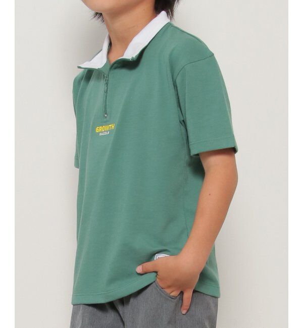 ikka kids「襟配色ハーフZIPT（120~160cm）」|Tシャツ・カットソー|
