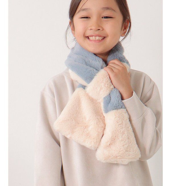 ikka kids「フェイクファー切り替えマフラー」|その他|ベージュ