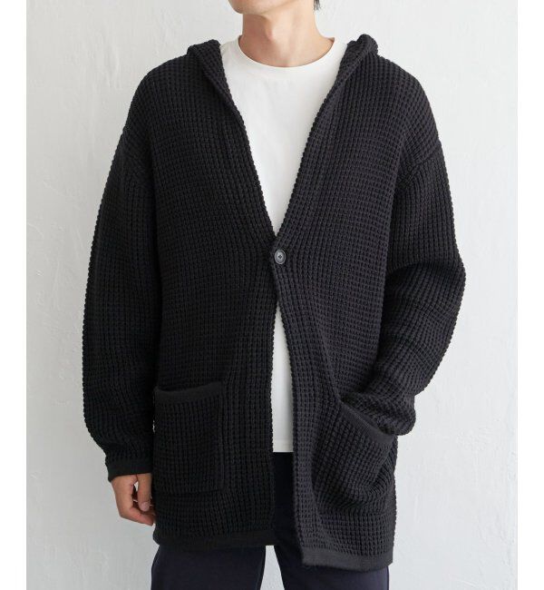 ikka「【洗える】ワッフルニットフーディガン」|その他|
