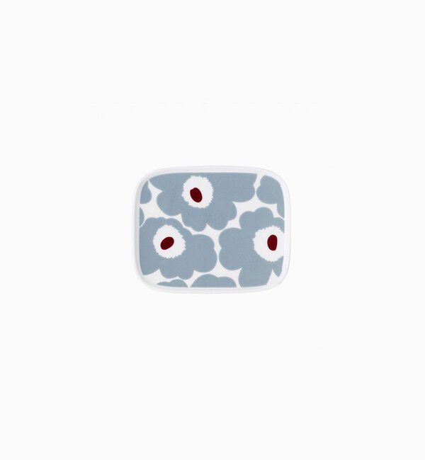 Marimekko「Unikko プレート 15&times;12cm」|その他|ﾗｲﾄﾌﾞﾙｰ&times;ﾎﾜｲﾄ