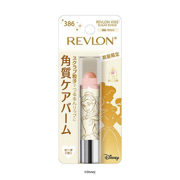 レブロン「レブロン キス シュガー スクラブ 386 ピーチ ベルパッケージ/ピーチの香り (2.6g)」|リップメイク|