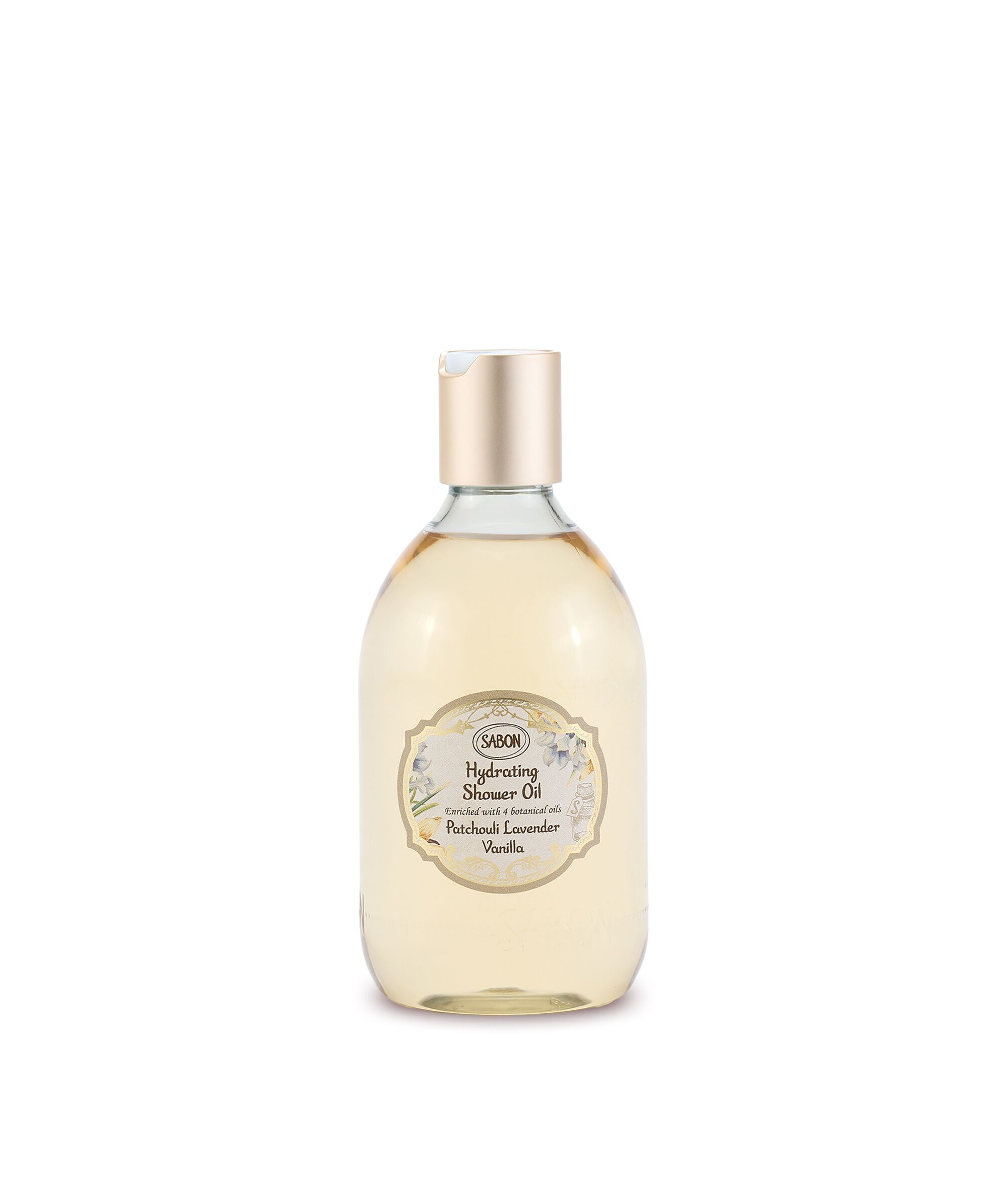 SABON「ﾊｲﾄﾞﾚｲﾃｨﾝｸﾞ ｼｬﾜｰｵｲﾙ ﾊﾟﾁｭﾘ･ﾗﾍﾞﾝﾀﾞｰ･ﾊﾞﾆﾗ (300mL)」|ボディクレンジング|ﾊﾟﾁｭﾘ･ﾗﾍﾞﾝﾀﾞｰ･ﾊﾞﾆﾗ