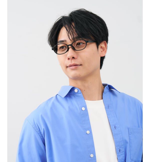  「 オーバル型 メガネ | 太縁フレーム 軽量 眼鏡 伊達めがね 度付き FASHION レンズ交換券付」|メガネ|