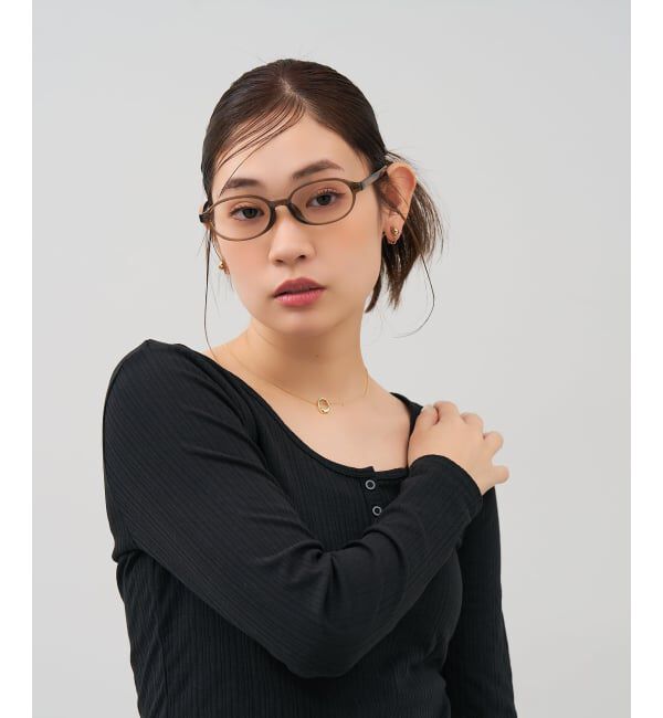  「 オーバル型 メガネ | 太縁フレーム 軽量 眼鏡 伊達めがね 度付き FASHION レンズ交換券付」|メガネ|