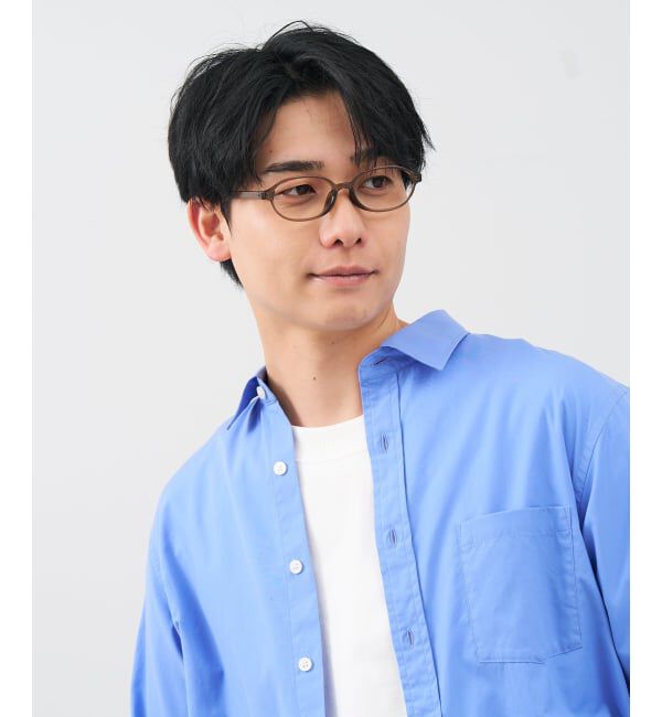  「 オーバル型 メガネ | 太縁フレーム 軽量 眼鏡 伊達めがね 度付き FASHION レンズ交換券付」|メガネ|