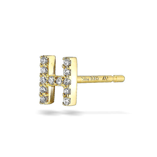 STAR JEWELRY「TINY STUDS INITIAL (H)」|ピアス|