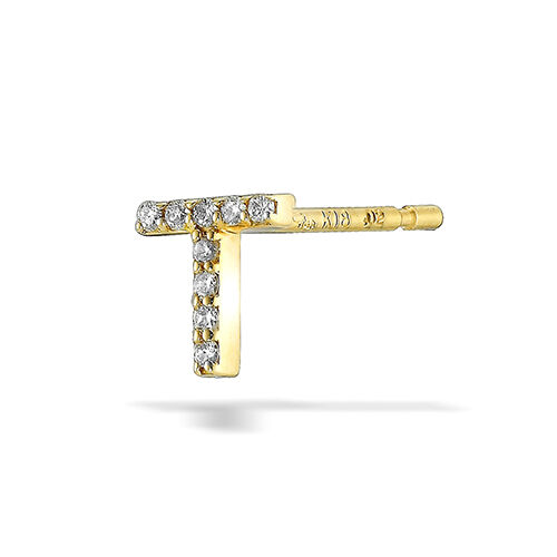 STAR JEWELRY「TINY STUDS INITIAL (T)」|ピアス|