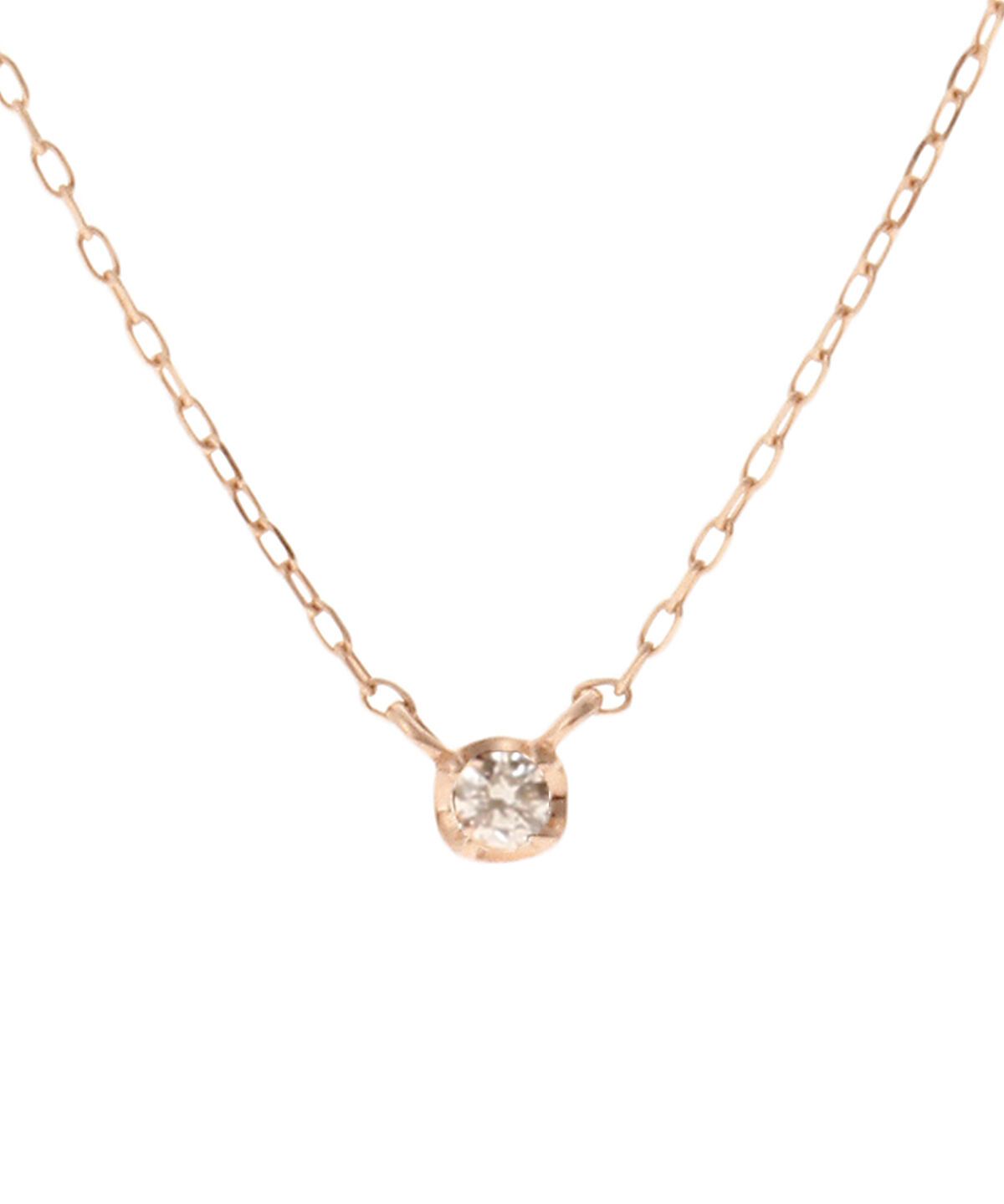 Samantha Tiara「K10 PG １石ダイヤモンド ネックレス」|ネックレス|