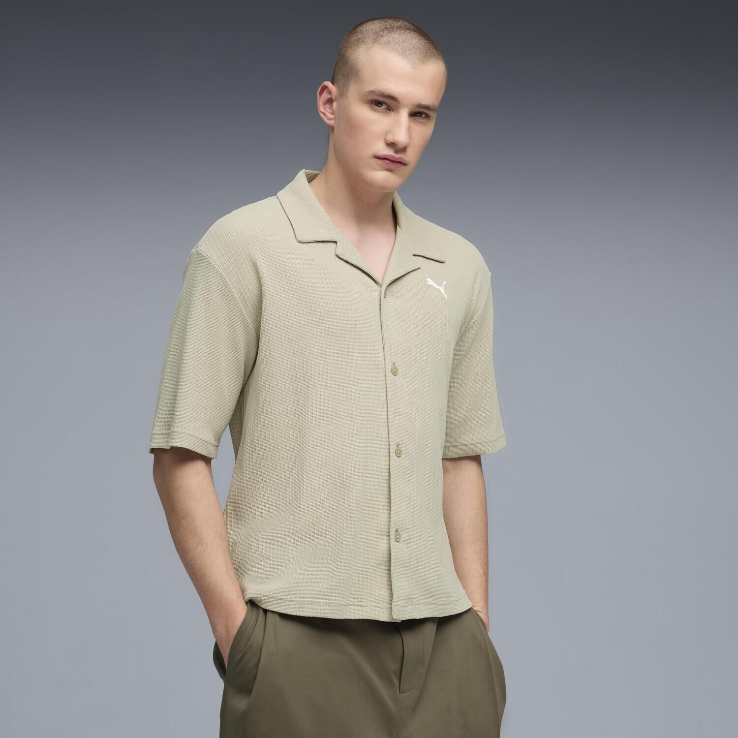 PUMA「【PUMA ｳｪｱ】M WARDROBE ESS WAFFLE SHIRT」|Tシャツ・カットソー|