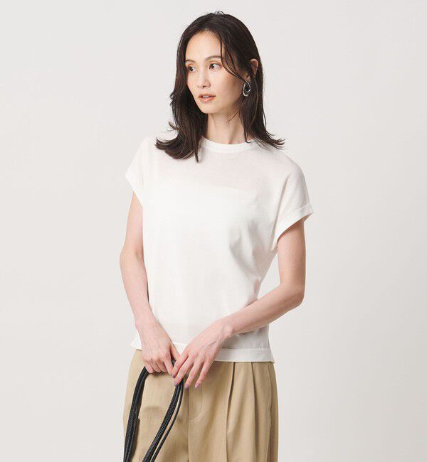 UNITED ARROWS「ミニハイネック フレンチスリーブ ニット -ウォッシャブル-」|ニット・セーター|